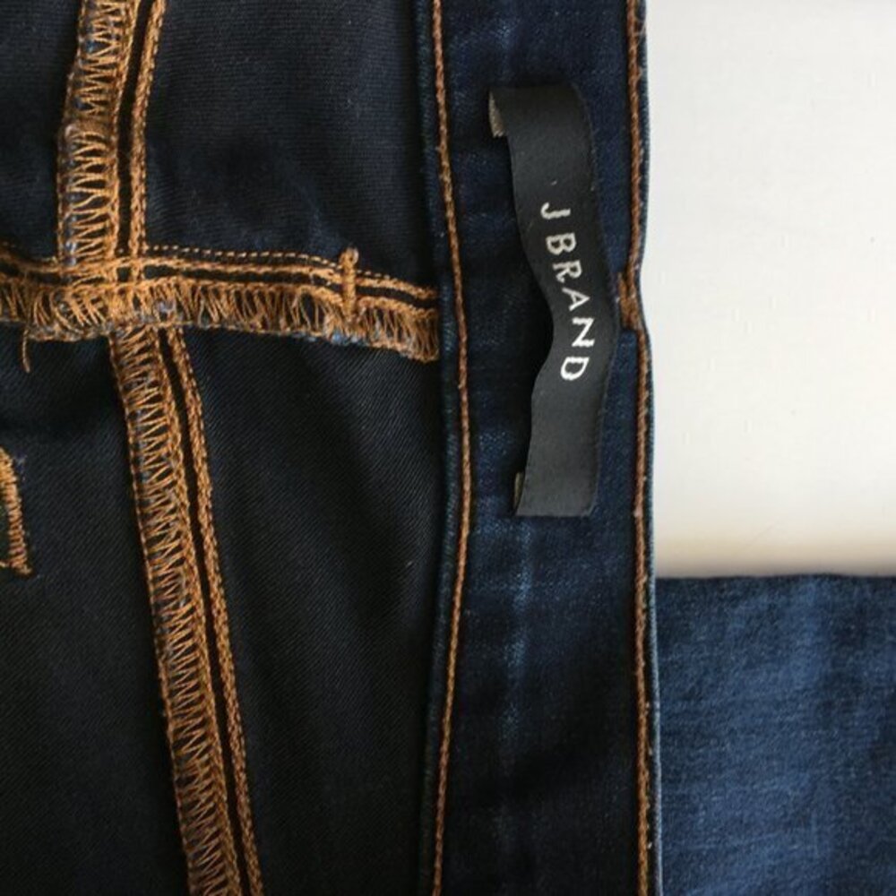 J Brand Mid Rise Rail Skinny Ankle Jeans Atlantis View 3